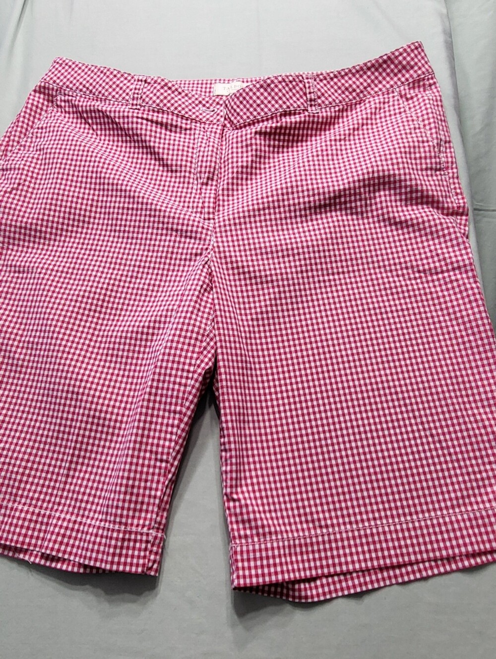 Preppy Talbots Pink Gingham Bermuda Golf Shorts 18W